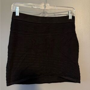 Forever 21 Black Textured Mini Skirt